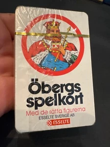 Obergs Spelkort Med de ratta figurerna Playing Cards Deck VTG Sealed ESSELTE - Picture 1 of 2