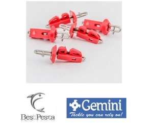 GEMINI TACKLE - SPLASH DOWN SOLO BAIT CLIPS - RED - confezione da 5 pezzi - Bild 1 von 2
