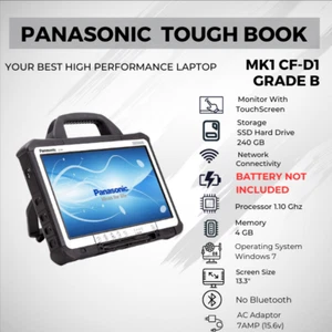 PANASONIC TOUGHBOOK MK1 CF-D1 DIAGNOSTICS TABLET RAM 4GB 240GB SSD Grade C - Picture 1 of 2