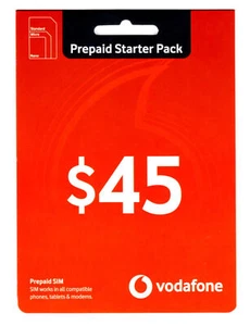 Pre-Paid Sim Cards $45 Vodafone Prepaid Sim Card 4G/5G Enabled - Picture 1 of 7