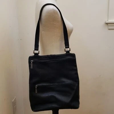 Hobo International Faux Leather Black Minimalist Large Shoulder Handbag - Image 1 of 4