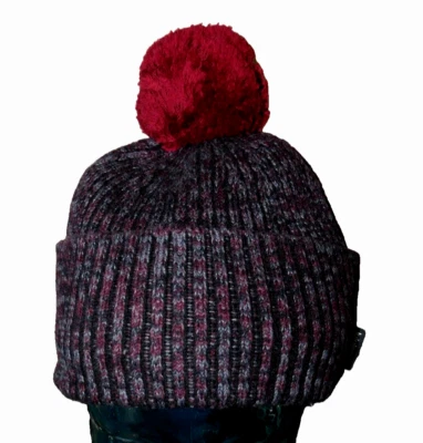 Nuevo gorro tejido forrado de vellón texturizado Lululemon (mezcla de cachemira) -C8DH/NEGRO -O/S Foto 1 de 4