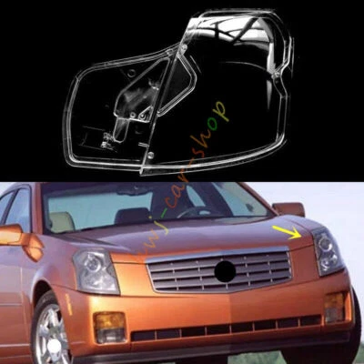 Cubierta transparente de lente de faro lateral izquierdo + pegamento sellador para Cadillac CTS 2003-2007 Foto 1 de 4