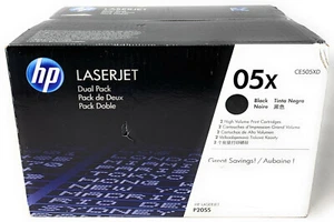 HP CE505XD HP 05X PACCO DOPPIO ORIGINALE NERO HP LASERJET P2050/P2055D/P2055DN  - Imagen 1 de 1