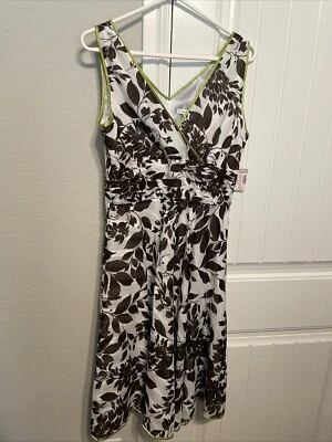 Dressbarn Floral Dress Womens 10 Sleeveless NWT - Image 1 of 4