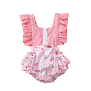 Toddlar Baby Girls Summer Rompers Casual Jumpsuit Newborn One Piece Bodysuit