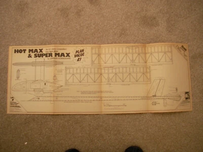 Aeromodeller Plans of the Hot Max and Super Max A1  contest gliders - Image 1 of 2