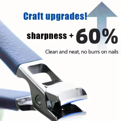Stainless Steel Nail Toenail Clippers Cutter Anti Splash Cover Sharp Trimmer - Image 1 of 4