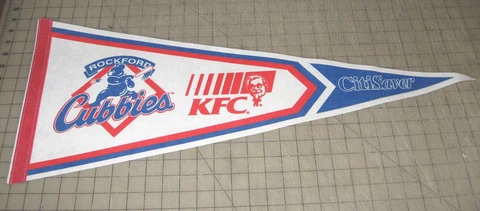 Rockford CUBBIES 30" Pennant - Minor League Baseball Team - Played 1995 - 1998 Cover