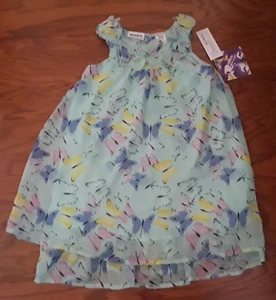 Blueberi Boulevard NWT Butterfly Green Girls Dress Sz 5 - Picture 1 of 7