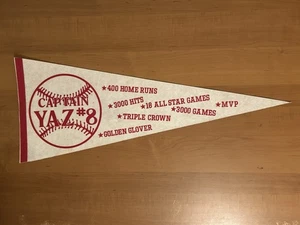 Vintage Carl Yastrzemski “ Captain Yaz #8” Career Highlights Pennant 29 3/4” - Picture 1 of 9