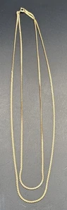 Vintage massive 10k Gelbgold Doppelkette Halskette 15" - 5 Gramm - Bild 1 von 3