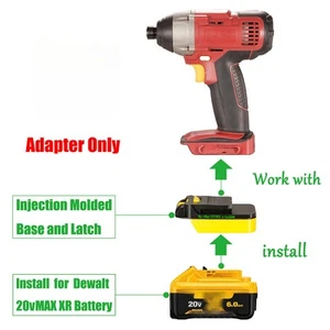 1x Adapter for CHICAGO ELECTRIC 18v Tool To for DeWalt 20v MAX XR Li-lon Battery - Picture 1 of 8