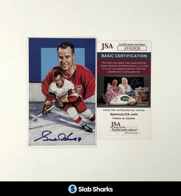 GORDIE HOWE SIGNED AUTO 6x4 PHOTO CARD JSA COA Foto 1 de 4