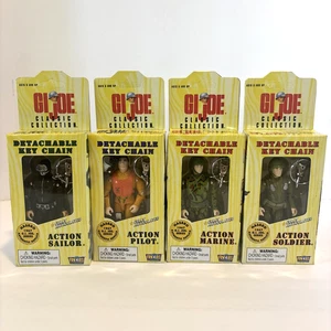 1998 set completo di 4 action figure portachiavi staccabili GI Joe nuove sigillate ottime condizioni - Foto 1 di 11