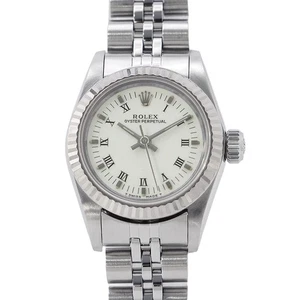 ROLEX Datejust 24mm Stainless Steel 18K White Gold White Dial 67194 - Picture 1 of 13