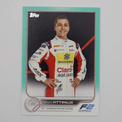 2022 Topps Formula 1 - Formula 2 Insert no. 95 - ENZO FITTIPALDI - AQUA  40/199 - Image 1 of 2