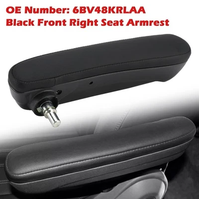 Black Front Right Seat Armrest 6BV48KRLAA Fit For Fiat 500 Abarth 2016-2019 Foto 1 de 4