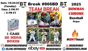 Los Angeles Angels 2025 Bowman Chrome Baseball Mega Case 20 Box Break #866BD - Bild 1 von 1