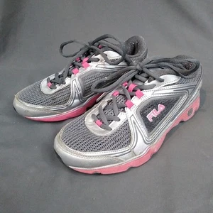 Scarpe da tennis Fila bambina taglia 4 giovani grigio gancio passante rosa scuola - Foto 1 di 6