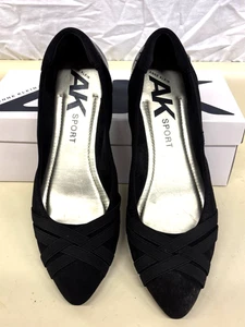 Anne Klein Sportschuhe 8M schwarz Ballerinas Stoff mit Karton - Bild 1 von 4
