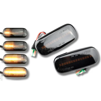 Audi A4 Indicatori Laterali Set LED Dynamic Nero 00-08 Frecce Coppia Sinistro - Immagine 1 di 4