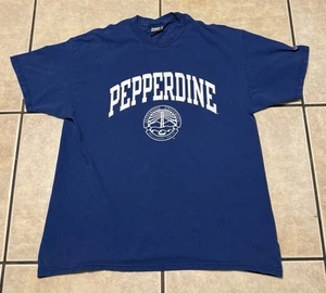 Vintage 90s Champion Pepperdine University Waves Shirt XL Malibu California - Picture 1 of 6