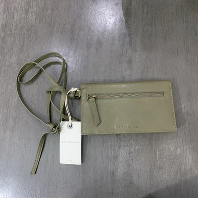Lucky Brand Crossbody Wallet Group Darb Sage Green Leather - Image 1 of 4