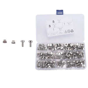 1X(50 SäTze M6 Vierkant Loch Hardware KäFig Muttern & Befestigung Schrauben4855 - Bild 1 von 3