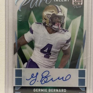2023 Leaf Pro Set Pure Talent Germie Bernard Auto Holographic Green Autograph /6 - Picture 1 of 4