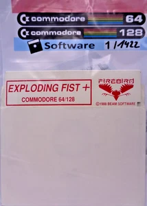 COMMODORE 64/128 -- EXPLODING FIST + (FIREBIRD - DISK) - Picture 1 of 2