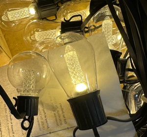 S14 Big Size Bulbs 90FT  Warm color outdoor String 40 Led Lights(Compare G40) - Picture 1 of 5