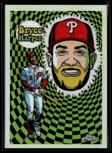 Bryce Harper - 2023 Topps Chrome Ultraviolet All-Stars CUSTODIA HIT SSP #UV-2 PHI - Foto 1 di 2