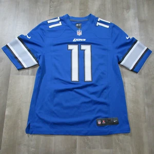 Nike Detroit Lions Football Jersey Blue Medium Official On Field NFL Jones - Picture 1 of 9