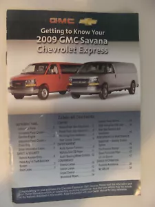 2009 GMC Savana Chevrolet Express Getting to Know You Manual Owners Guide - Bild 1 von 1