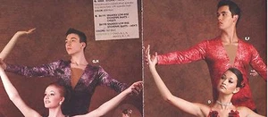 BALLET COSTUME  Mens Long Sleeve Pullover Gold Flecked Velvet Danseur Tunic - Picture 1 of 7