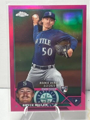 2023 Topps Chrome Update - Rookie Debut #USC99 Bryce Miller (RC) Magenta /399 - Image 1 of 2