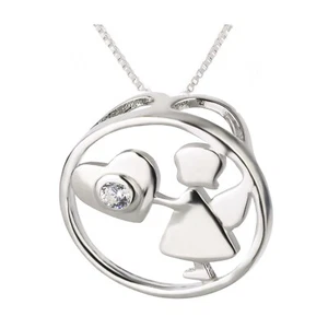 Anhänger Kette Engel Schutzengel 925 Silber Kinder Halskette Kettenanhänger - Bild 1 von 4