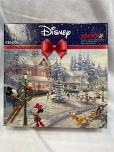 Disney MICKEYS VIKTORIANISCHE WEIHNACHTEN Disney Kinkade Ceaco 1000 Stck. Puzzle versiegelt Neu mit Etikett - Bild 1 von 4