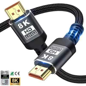 Cable HDMI Premium V2.1 Ultra HD 8K 2160p 3D Alta Velocidad Trenzado Ethernet HEC ARC - Imagen 1 de 18