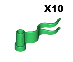 Lego ® Lot 10 Drapeaux Vert Green Flag Streamer 4495 NEW - Picture 1 of 1