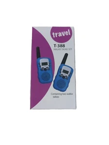 T-388 Blue Two Way Walkie Talkie Set - Picture 1 of 2