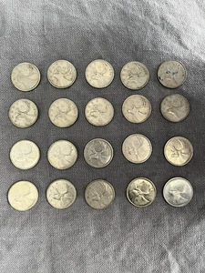 Canada Silver Quarters, Lot of 19 coins remainingbb 1937-1963, Ref# C54 - Picture 1 of 2
