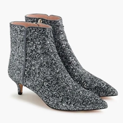 NUEVO J.CREW GLITTER FIONA GATITO TACÓN BOTAS BOTINES AB102 TALLA 6.5 Foto 1 de 4
