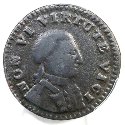 1786 PCGS F Details NON VI VIRTUE VICI Sm Head New York Copper Colonial Coin - Image 1 of 4