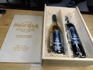 RARE Hard Rock SACRAMENTO ONE YEAR ANNIVERSARY WINE 10.30.2020 Unopened Intact! - Picture 1 of 17