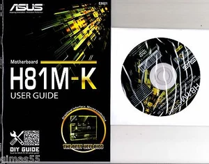 DRIVER CD + MANUALE x scheda madre main board ASUS H81M-K - Imagen 1 de 1