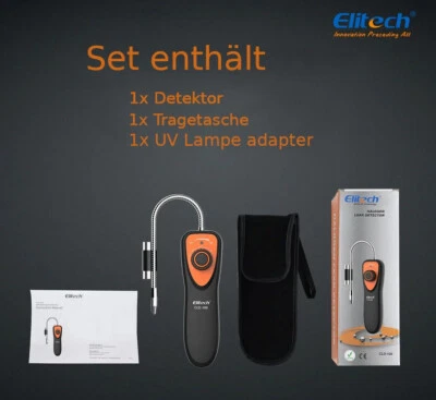 ELITECH Klima Leckdetektor Kältemittel Lecksuchgerät UV LAMP Klimaanlagen R134a R1234yf