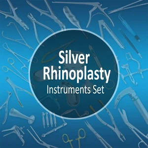 Juego de instrumentos de rinoplastia plateados - Imagen 1 de 2