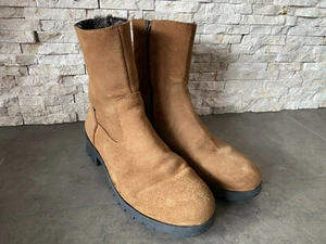 VADO VA-TEX Mädchen Leder-Stiefel, braun, Größe 39, gefüttert, Reißverschluss - Bild 1 von 12